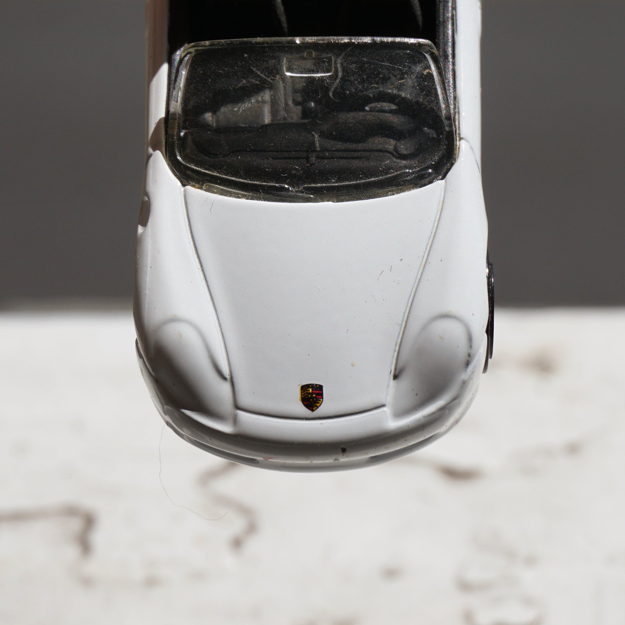 1998 Vintage Diecast MATCHBOX White Convertible Porsche Boxster Toy Car. Mattel.