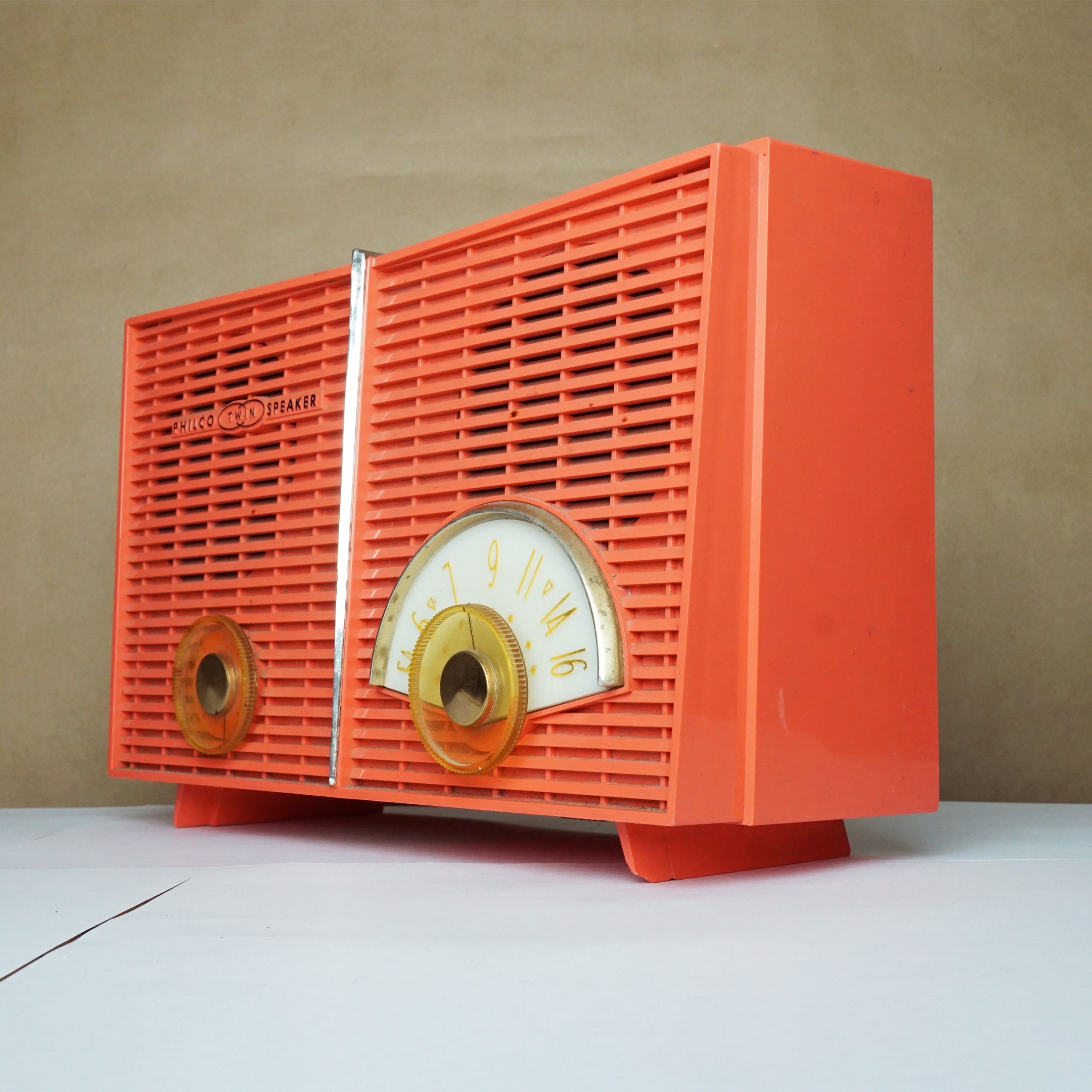 1959 Vintage PHILCO G826-124  Tube Radio in "Flame" w/ Bluetooth Tech.