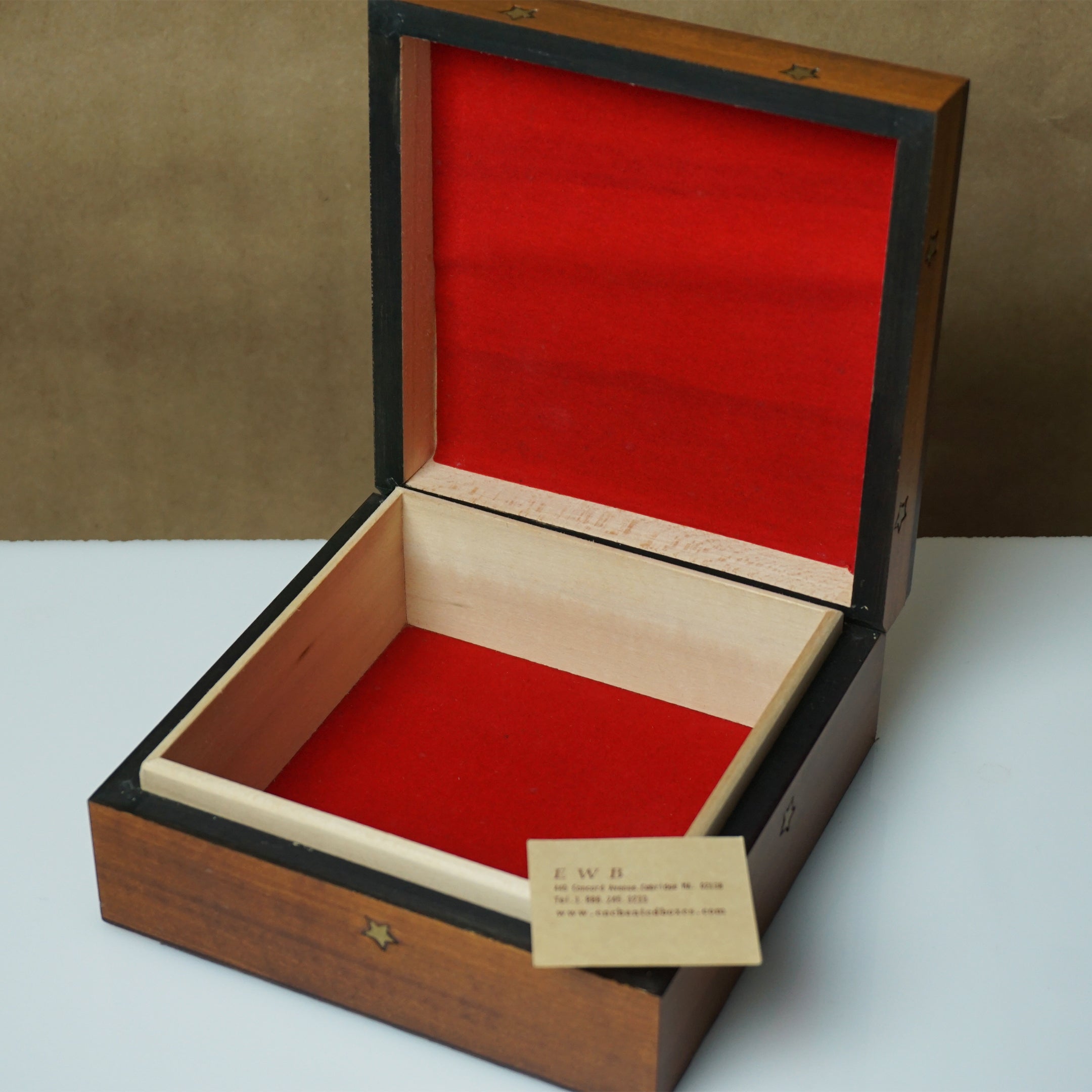 Handcrafted ENCHANTED WORLD of BOXES Q-20 Chai within a Hamsa Linden Wood Box