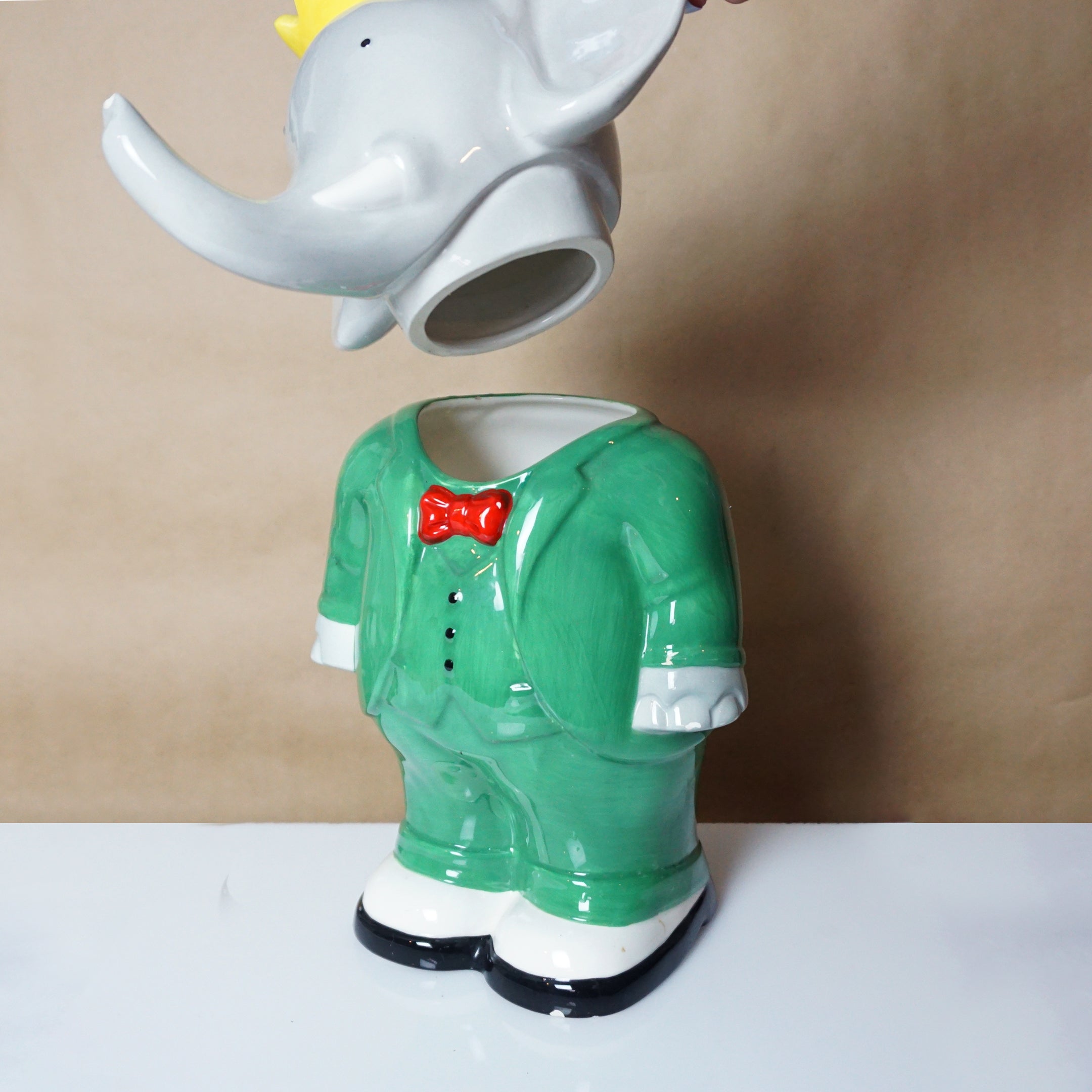 1997 Vintage PFALTZGRAFF Treasure Craft BABAR Elephant 14” Cookie Jar (1/1000)