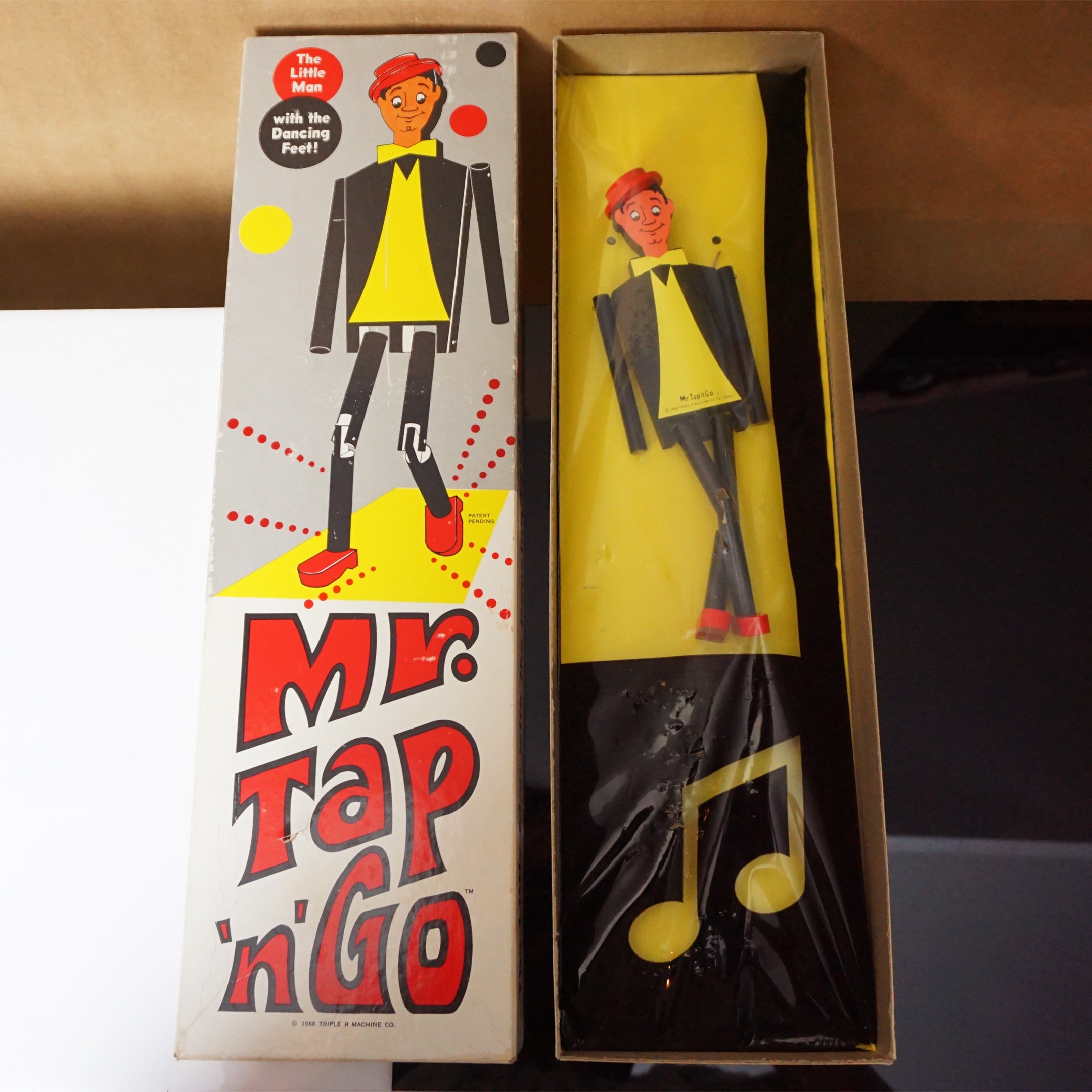 1968 Vintage Triple R Machine MR. TAP 'N' GO 9" Jig Doll Puppet Toy