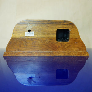 Set of 2 Vintage BEY-BERK INTERNATIONAL Ship Clock + Barometer w/ Wooden Stand.