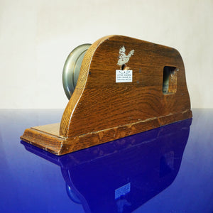 Set of 2 Vintage BEY-BERK INTERNATIONAL Ship Clock + Barometer w/ Wooden Stand.
