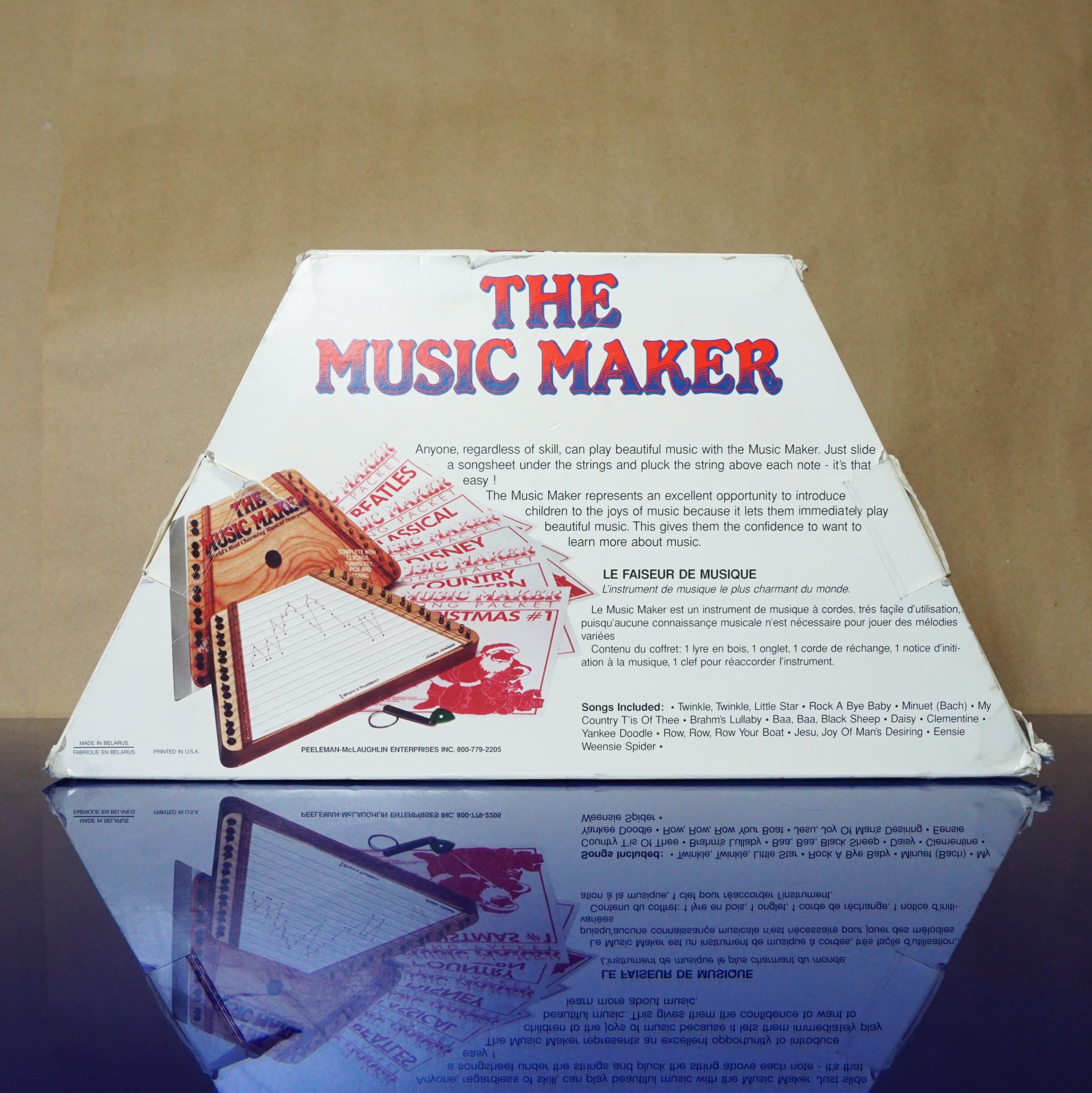 Vintage THE MUSIC MAKER "Перепелочка" Lap Harp Instrument. Made in Belarus.