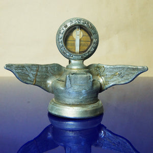 1916–1927 Antique BOYCE MOTOMETER Chevy Monogram Junior Winged Radiator Cap