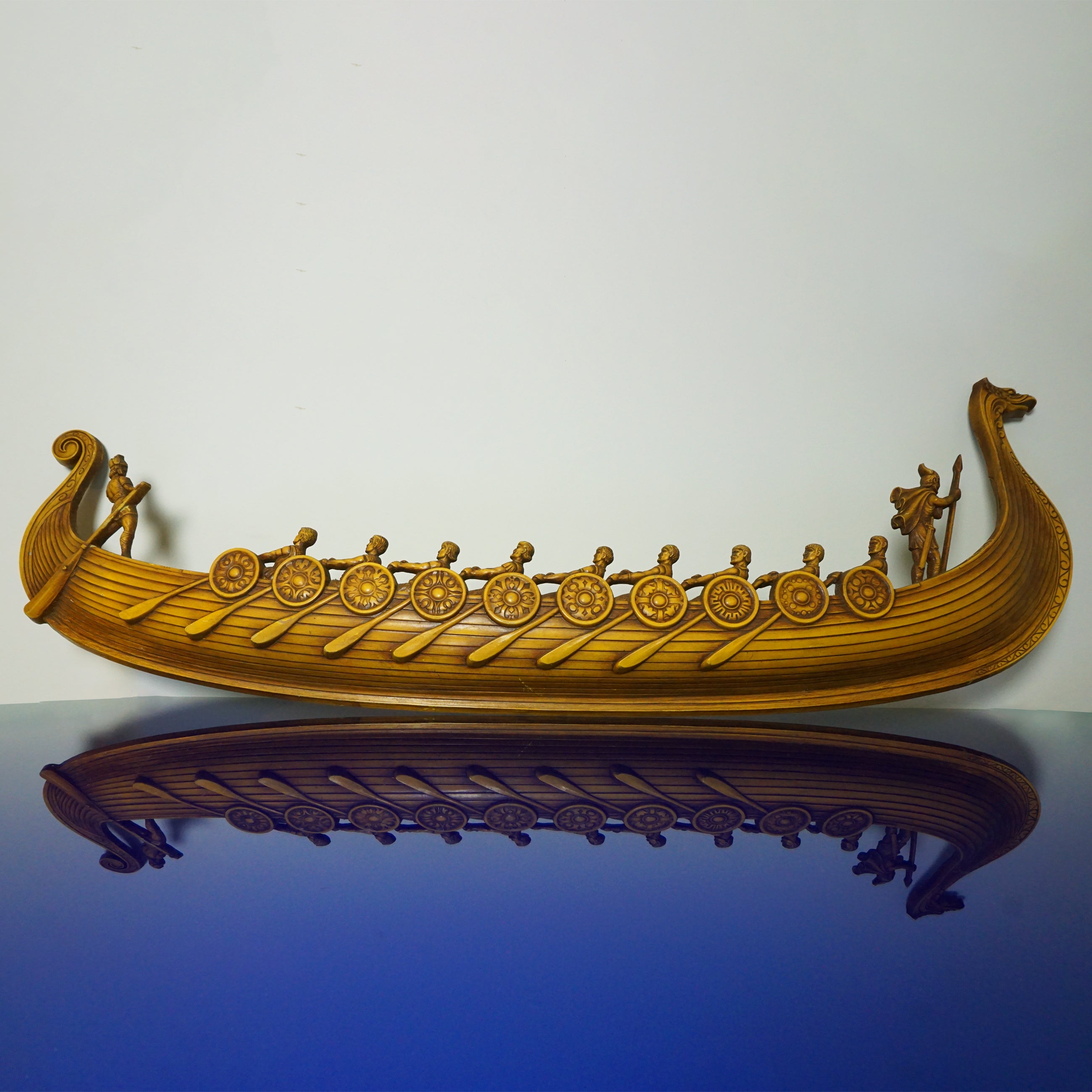 1960s Mid-Century Large MCMLX SYROCO Viking Ship Metal Wall Art. U.S.A.