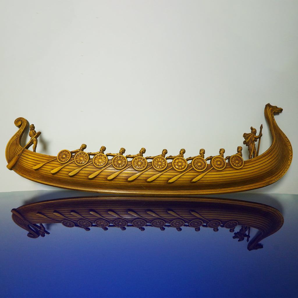 1960s Mid-Century Large MCMLX SYROCO Viking Ship Metal Wall Art. U.S.A.