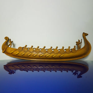 1960s Mid-Century Large MCMLX SYROCO Viking Ship Metal Wall Art. U.S.A.