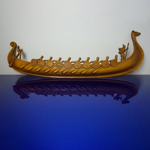 1960s Mid-Century Large MCMLX SYROCO Viking Ship Metal Wall Art. U.S.A.