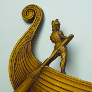 1960s Mid-Century Large MCMLX SYROCO Viking Ship Metal Wall Art. U.S.A.