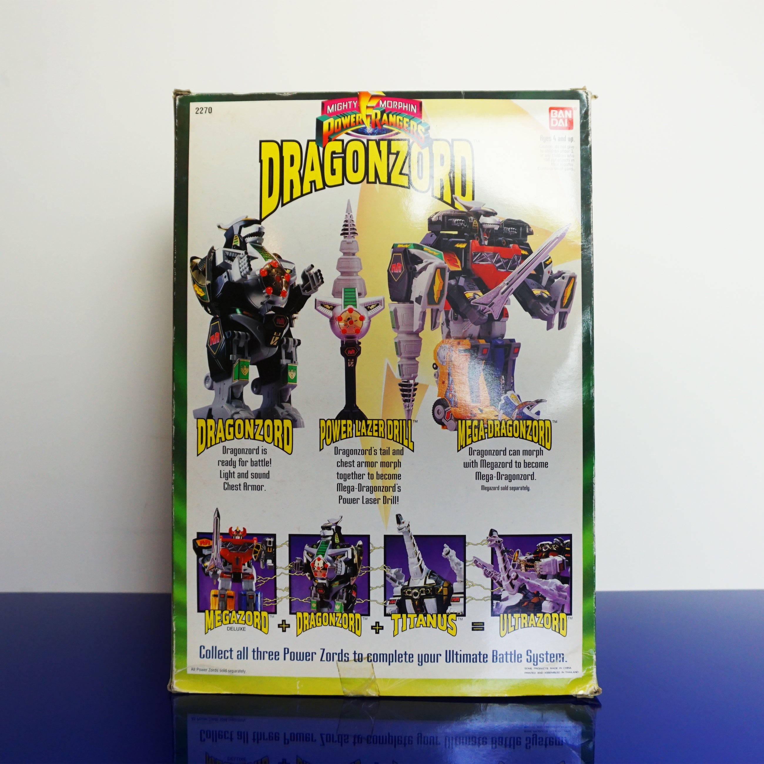 1993 Vintage BANDAI 2270 Mighty Morphin Power Rangers Dragonzord: Green Ranger