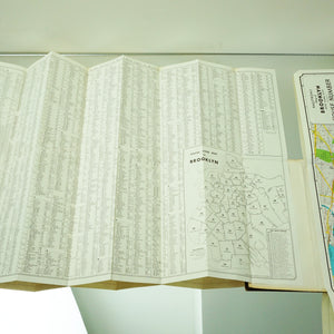 1950s Mid Century HAGSTROM'S Map Of Brooklyn New York Subway