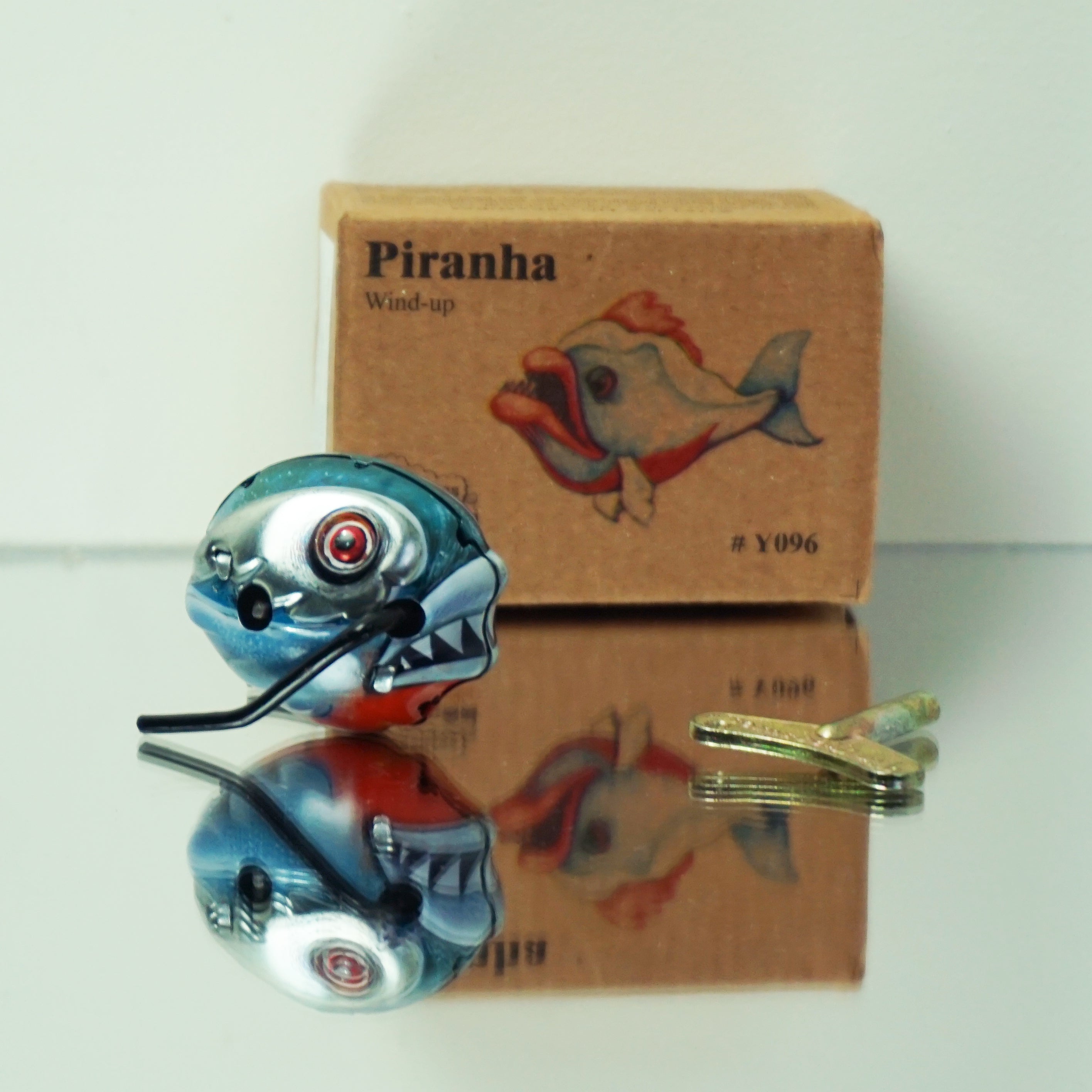 2013 Tin Litho WELBY x TIN TREASURES Piranha Wind-Up Toy.  India.