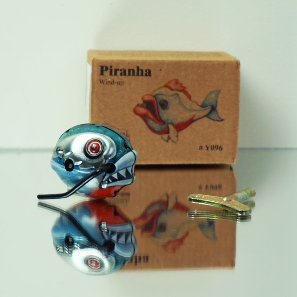 2013 Tin Litho WELBY x TIN TREASURES Piranha Wind-Up Toy.  India.