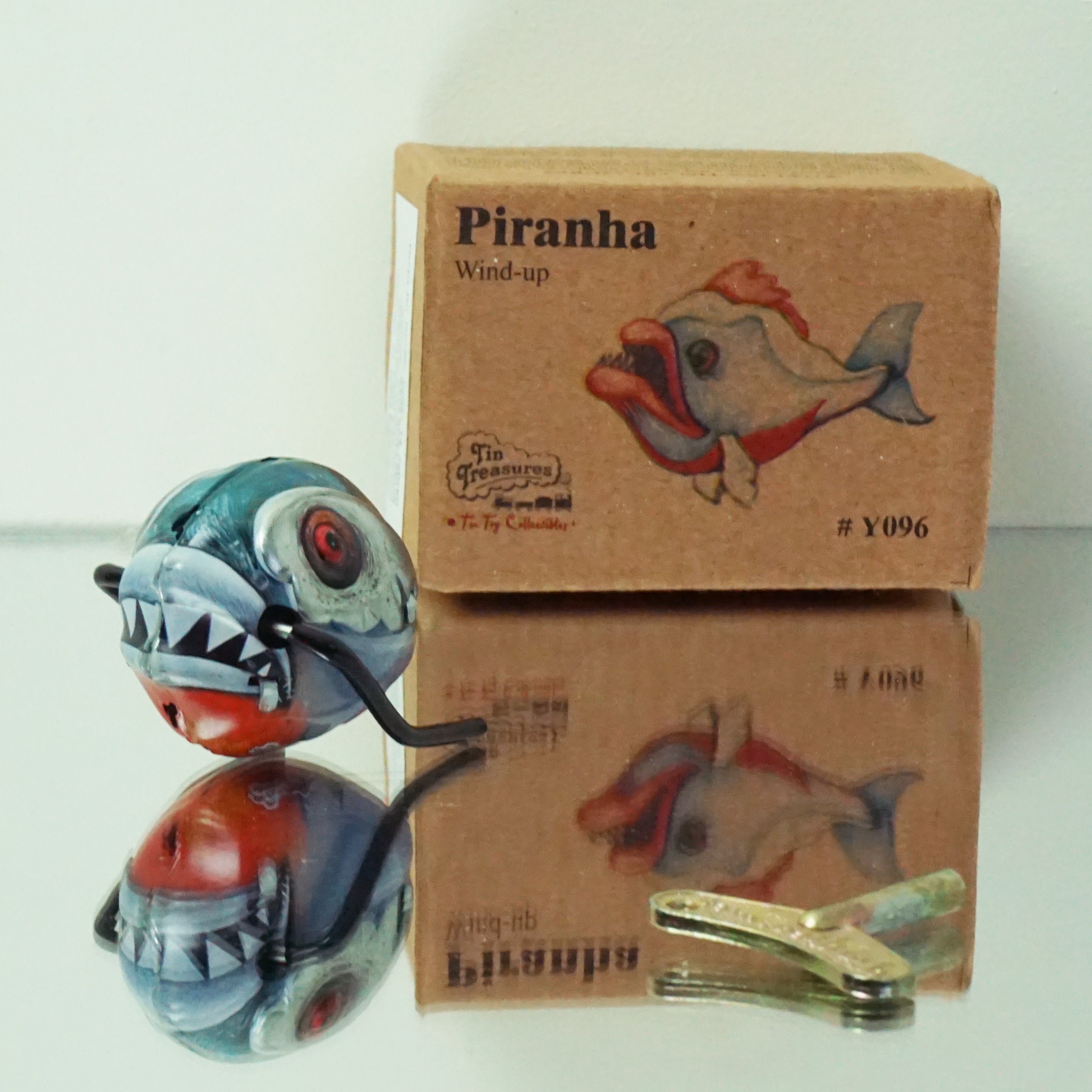 2013 Tin Litho WELBY x TIN TREASURES Piranha Wind-Up Toy.  India.
