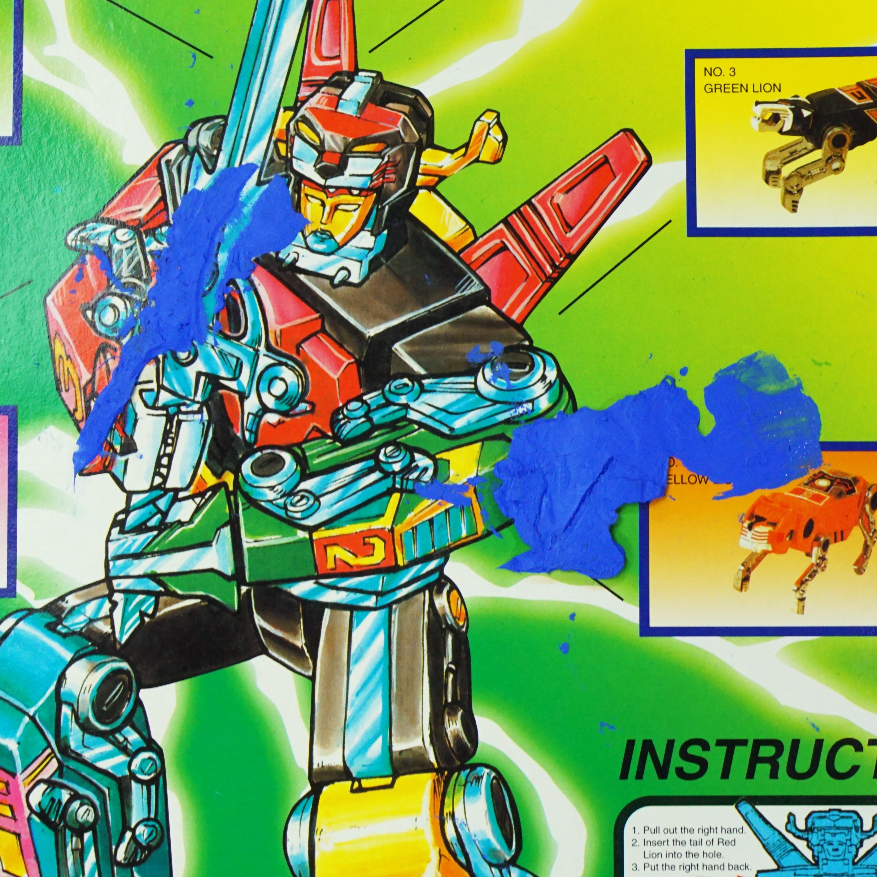 1990s-2000s Vintage Knockoff TRANSFORMER 5-in-1 Future Lion Action Figure