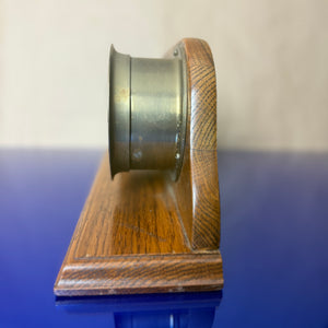 Set of 2 Vintage BEY-BERK INTERNATIONAL Ship Clock + Barometer w/ Wooden Stand.