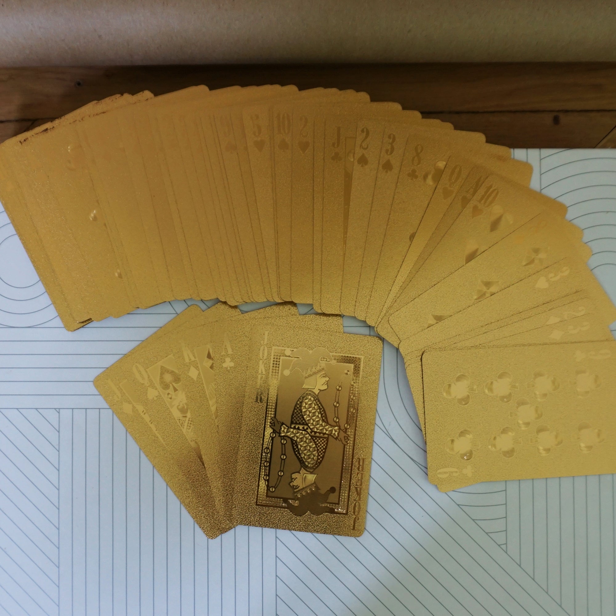 Gold Collection Playing Cards. RARE 1 Deck Waterproof Diamond Poker Game Complete Set.