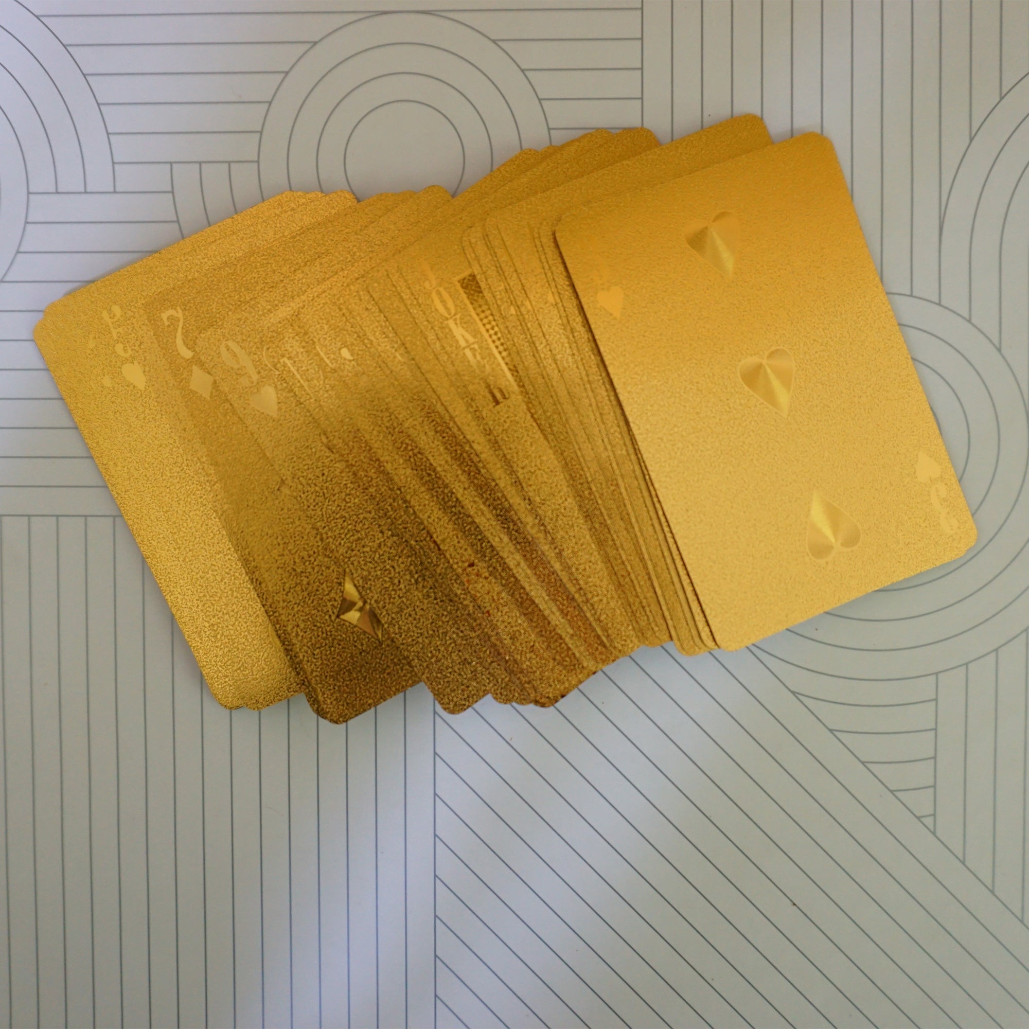 Gold Collection Playing Cards. RARE 1 Deck Waterproof Diamond Poker Game Complete Set.