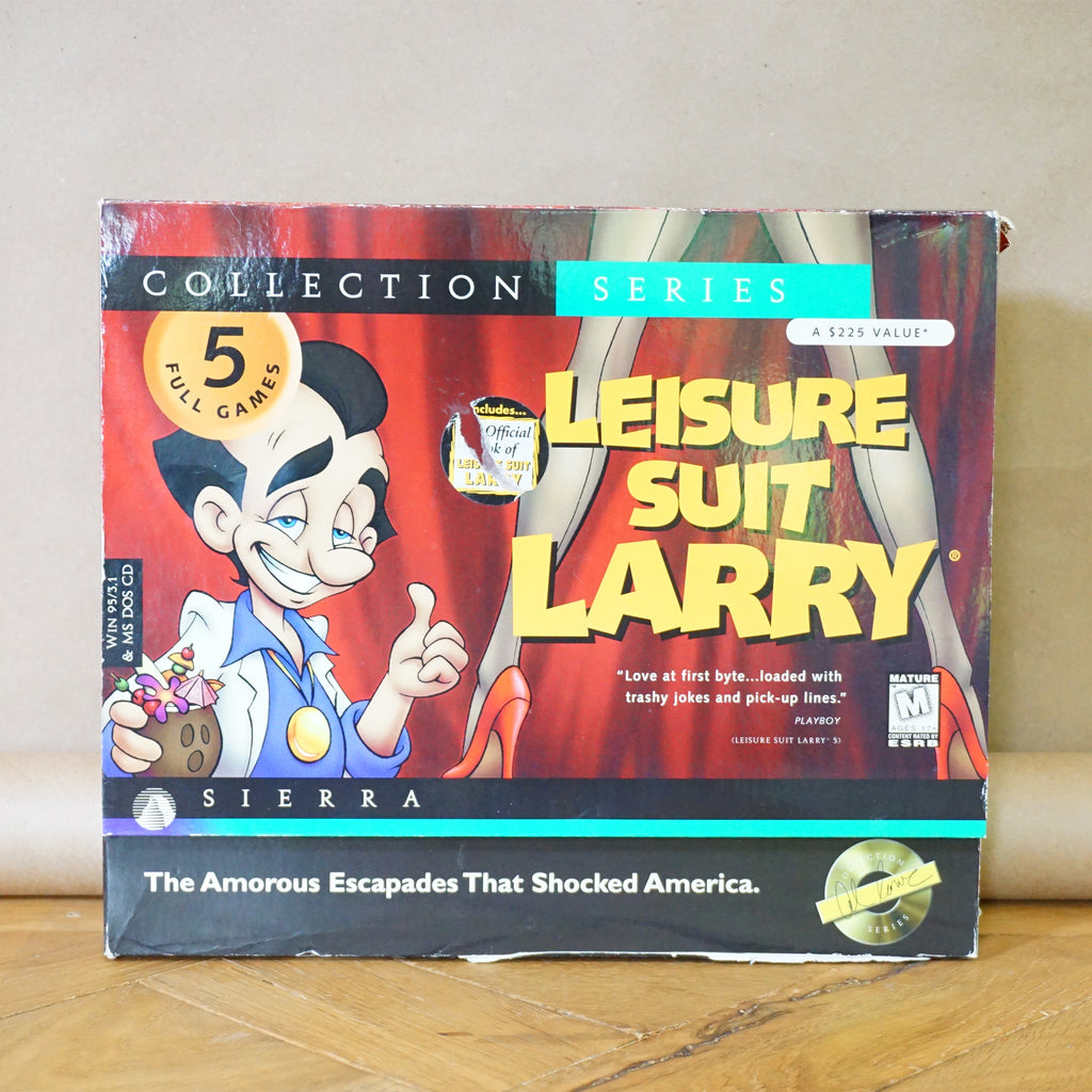 1997 SIERRA Leisure Suit Larry Collection Series. 5 Full Games in 2 CD's and 2 Books. In Box.