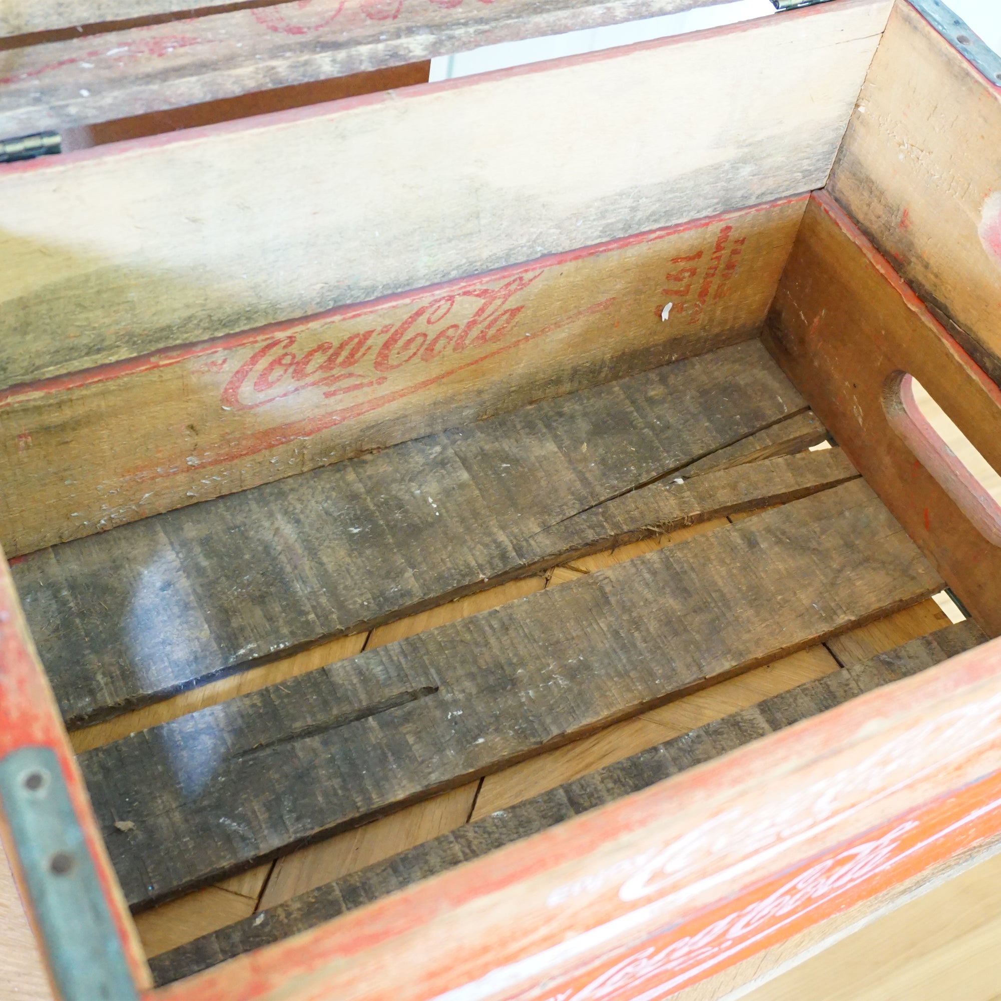 1977 Vintage COCA-COLA Temple-Cattanooga Wooden Case / Crate / Box