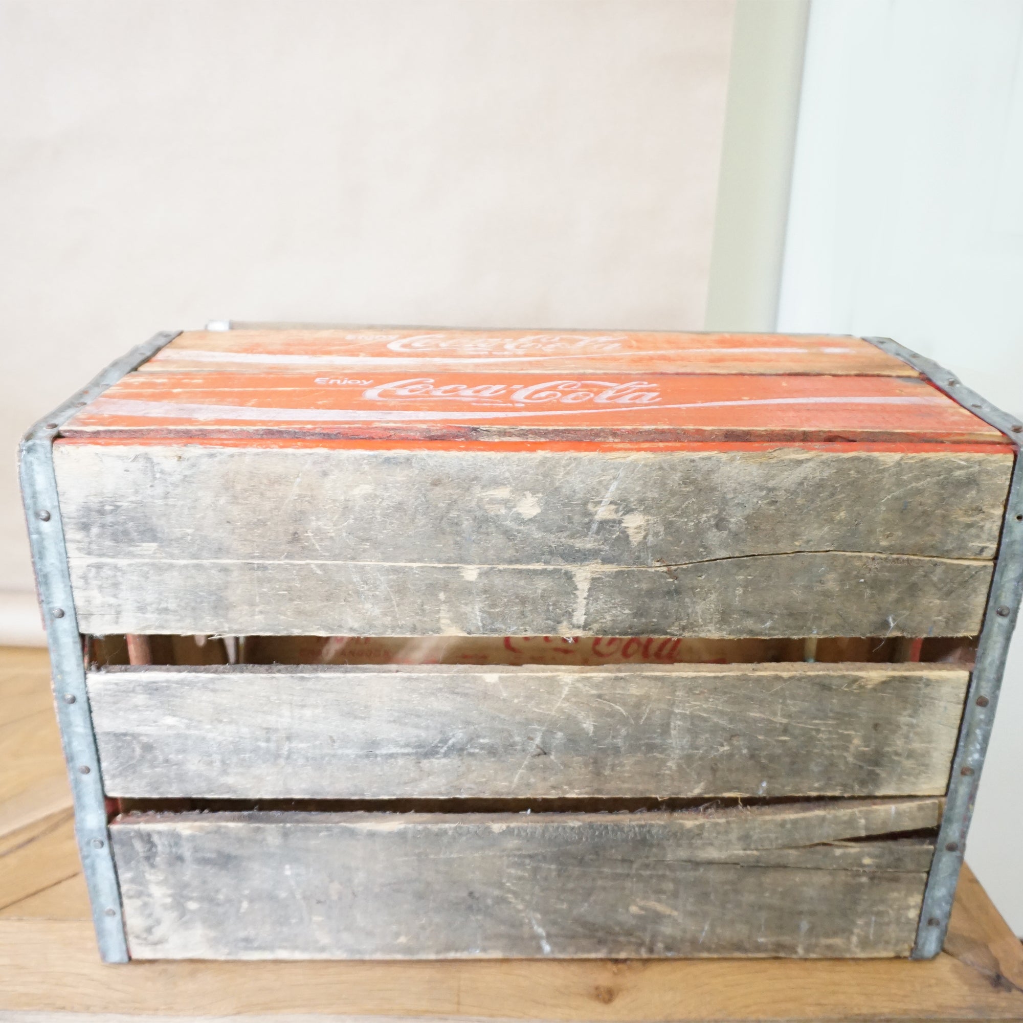 1977 Vintage COCA-COLA Temple-Cattanooga Wooden Case / Crate / Box