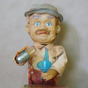 1950s Original TOYS NOMURA Charley Weaver Bartender Elsie Krack. Japan. Working.