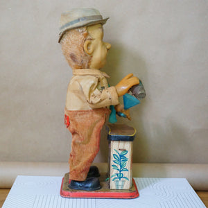 1950s Original TOYS NOMURA Charley Weaver Bartender Elsie Krack. Japan. Working.