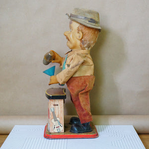 1950s Original TOYS NOMURA Charley Weaver Bartender Elsie Krack. Japan. Working.