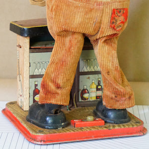 1950s Original TOYS NOMURA Charley Weaver Bartender Elsie Krack. Japan. Working.