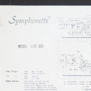 Vintage SYMPHONETTE Slumber Center LCR-500 Clock, AM FM Radio & Lamp. Made in Japan.