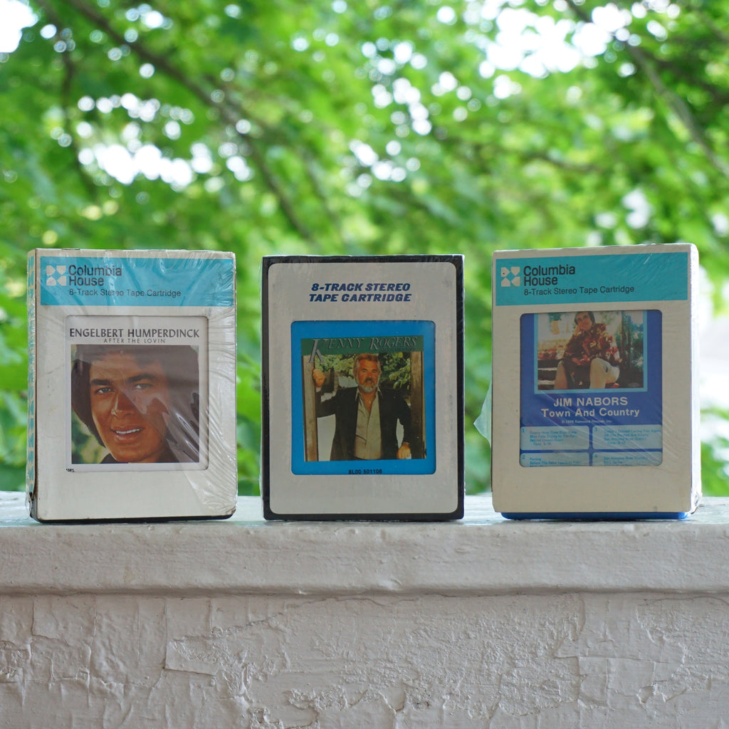 1980s Lot of three 8-Track Stereo Tape Cartridge: Engelbert Humperdinck, KENNY ROGERS, Jim Nabors