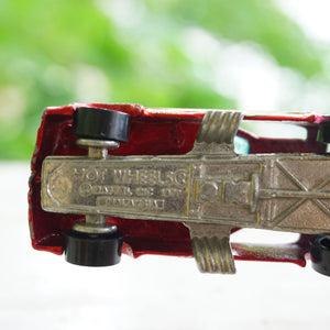 1977 Lot of 2 Vintage HOT WHEELS Firebird Funny Car & '57 Ford T-Bird Red Cars. Made by Mattel, Inc.