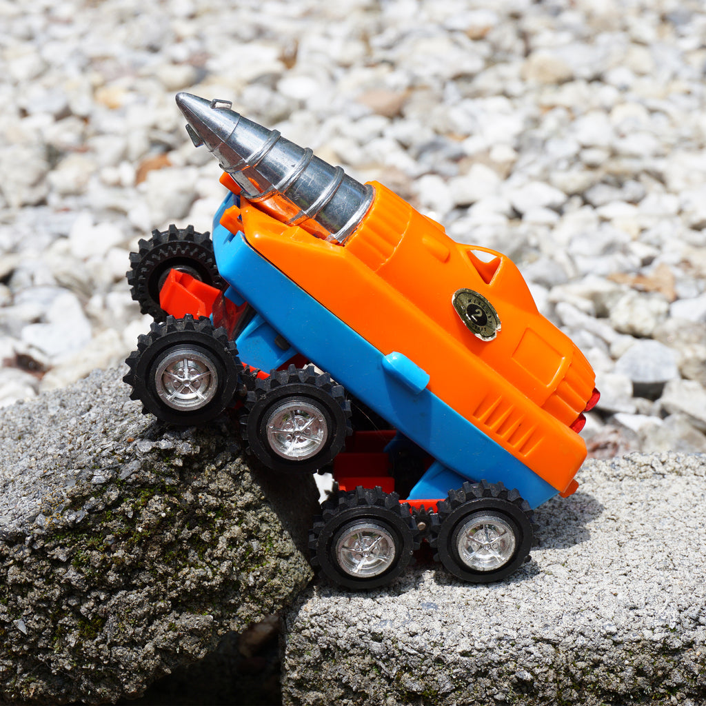 1970s Rare Vintage SPACE ROVER Mercury #2 Space Craft Drill Climbing 8-Wheel Vehicle