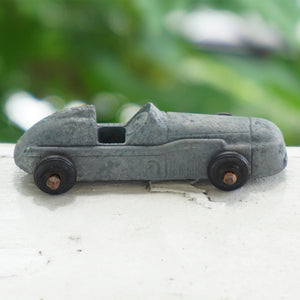 Vintage Diecast MIDGETOY Silver Old Toy Car. Made in Rockford, IL, U.S.A.