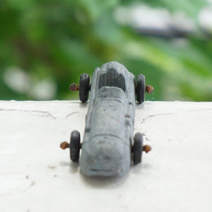 Vintage Diecast MIDGETOY Silver Old Toy Car. Made in Rockford, IL, U.S.A.