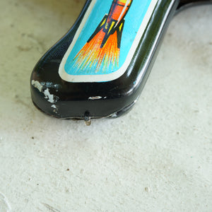 1960s Atomic ELZEII MUVEK Vintage Tin Litho Friction and Piston with Sparks Action SPACE GUN.