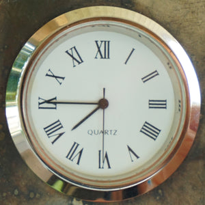 Vintage GODDINGER SILVER ART Nickel Silver Quartz Travel Clock. Kingsway Clock Face.