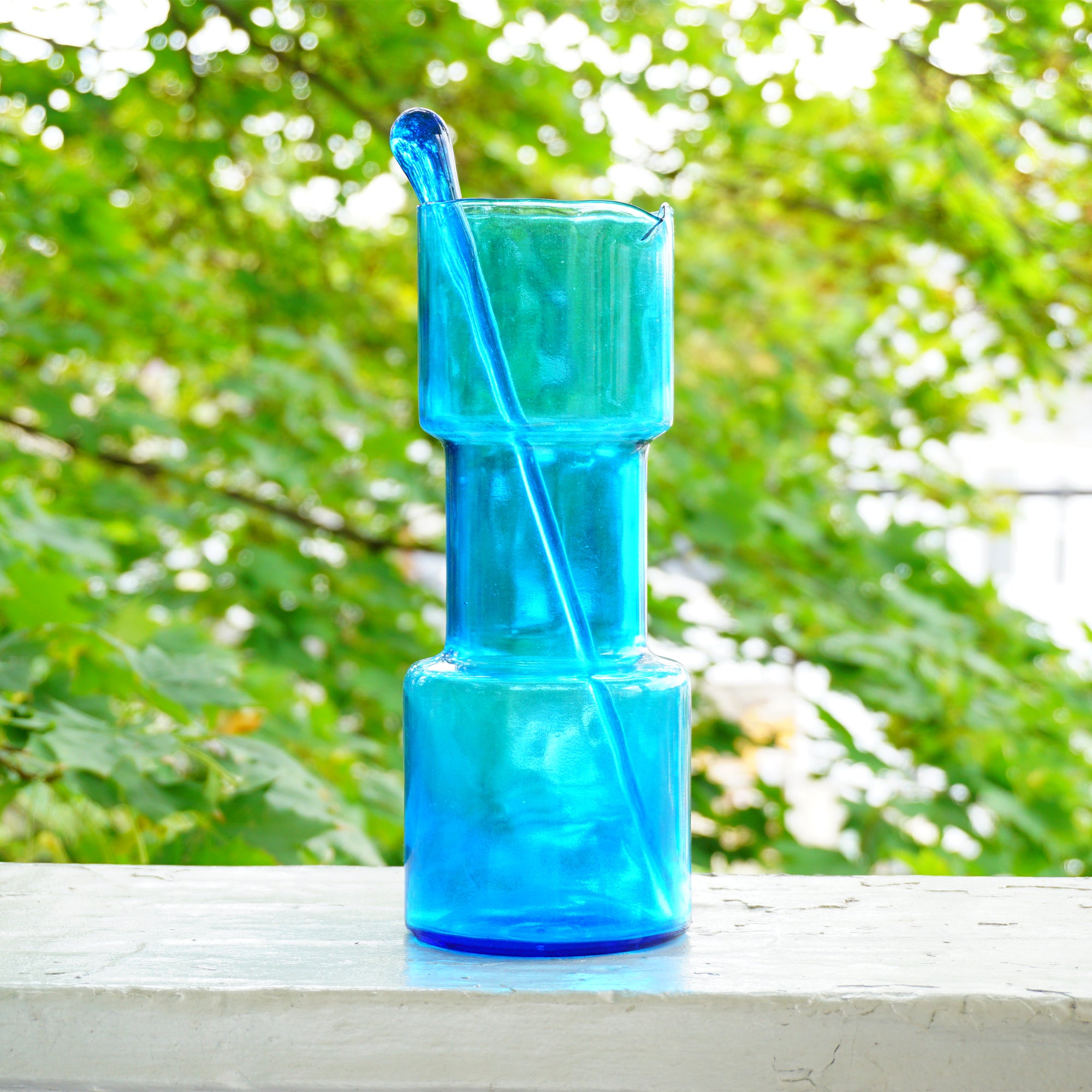 Glass Pitcher - Blue