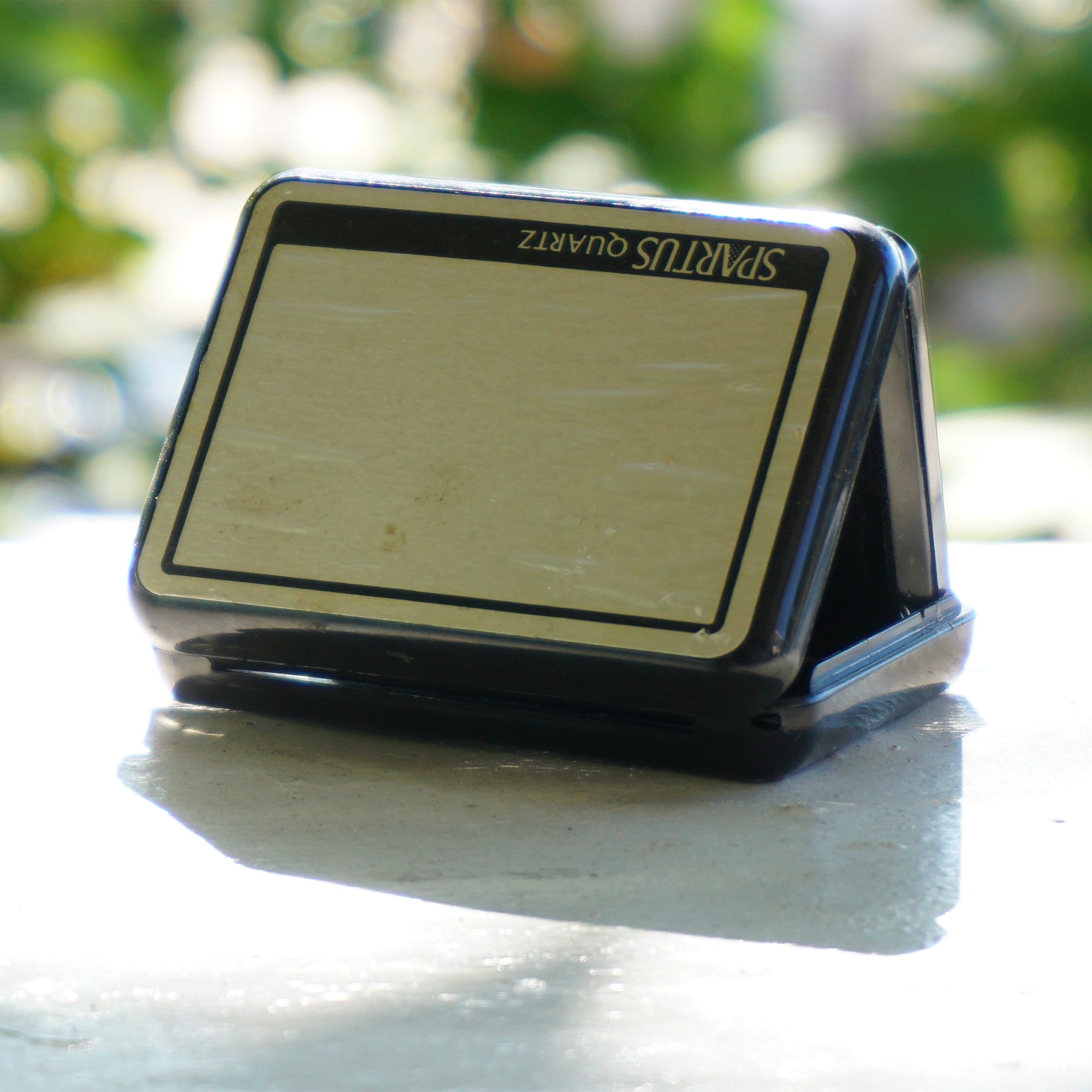 Vintage SPARTUS QUARTZ Travel Alarm Clock in Case