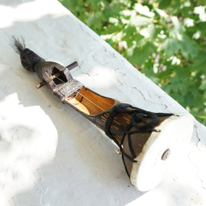 Vintage ST. KITTS Indigenous Musical Instrument with Real Leather Drum Part and String. Nice Gift.