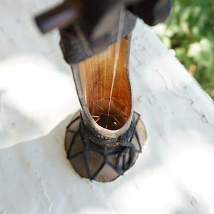 Vintage ST. KITTS Indigenous Musical Instrument with Real Leather Drum Part and String. Nice Gift.