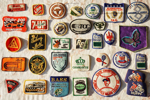 1980s Vintage 3" AMERICAN TRUCKING ASSNS Safe Driving Award Clothing Patch. No Accidents 3 Years. Gold, Black and Green Colors.