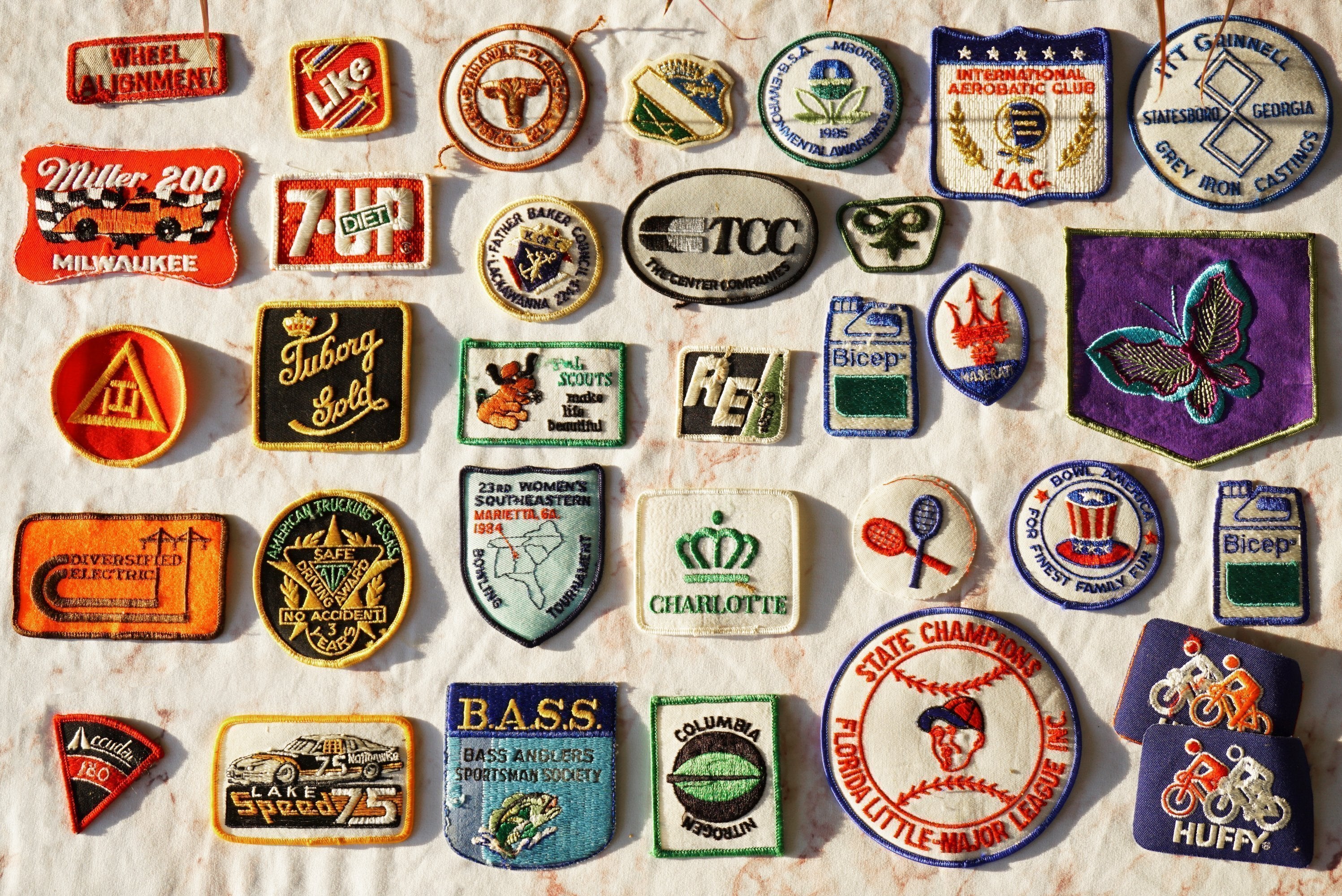 1984 Vintage 23rd Women's Southeastern Bowling Tournament Clothing Patch. Marietta, GA. 3.5" Tall