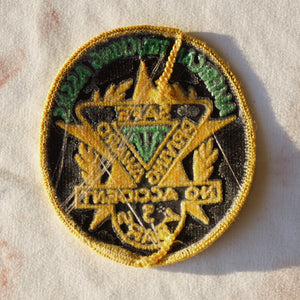 1980s Vintage 3" AMERICAN TRUCKING ASSNS Safe Driving Award Clothing Patch. No Accidents 3 Years. Gold, Black and Green Colors.