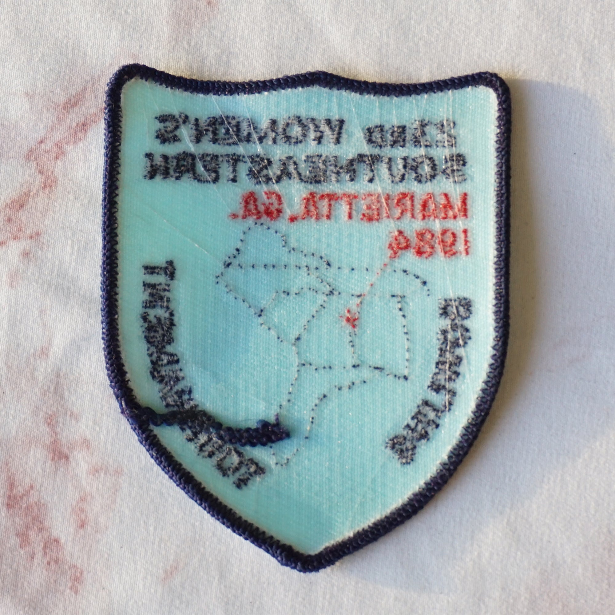 1984 Vintage 23rd Women's Southeastern Bowling Tournament Clothing Patch. Marietta, GA. 3.5" Tall