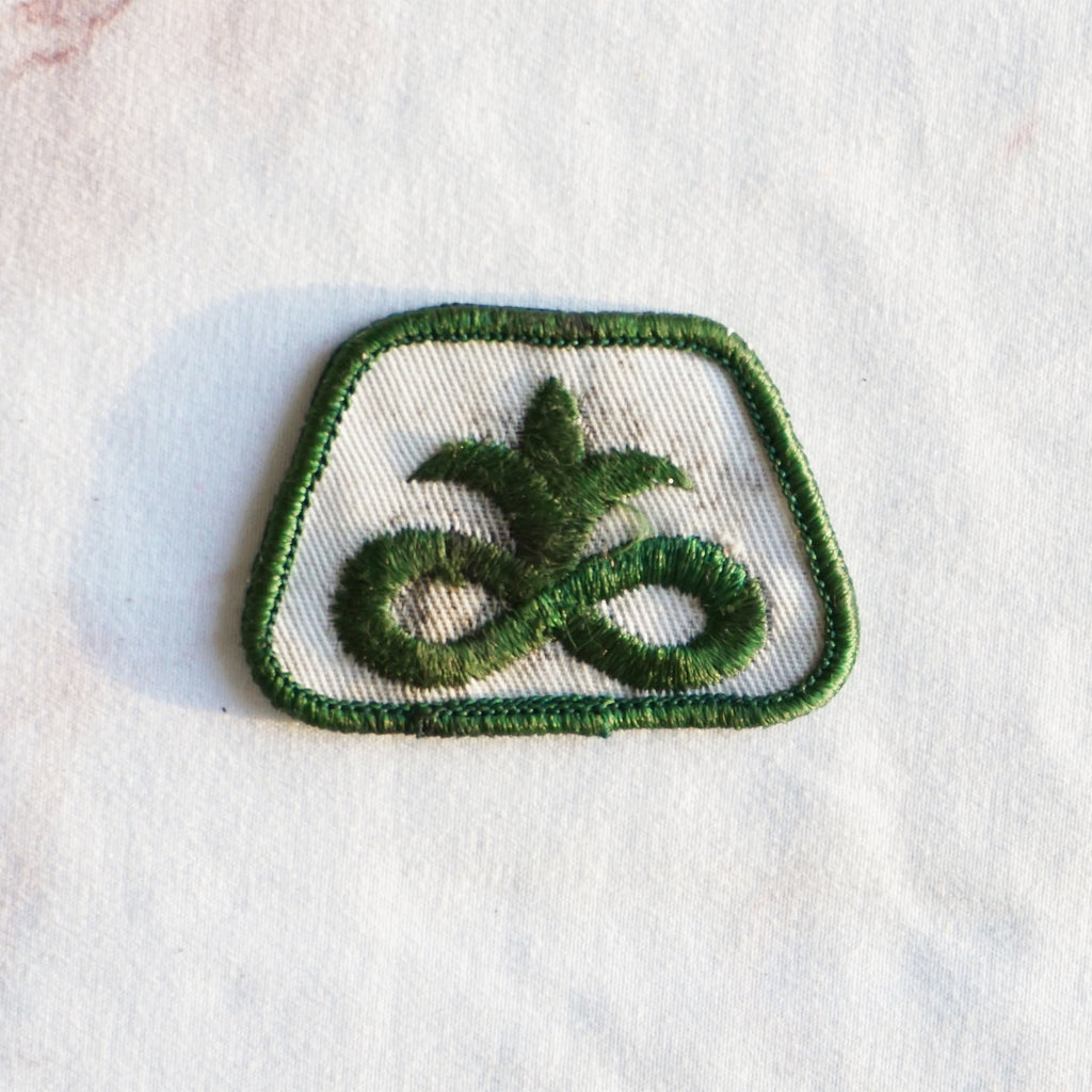 1980s Vintage 2" Pioneer Seeds Logo Agricultural Farming Clothing Patch. Green and White Colors.