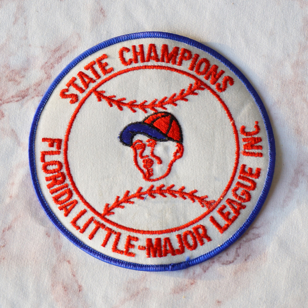 1980s Vintage 5" State Champions Florida Little-Major League Inc. Baseball Clothing Patch