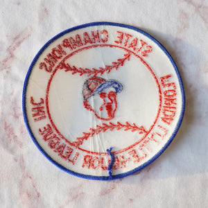 1980s Vintage 5" State Champions Florida Little-Major League Inc. Baseball Clothing Patch