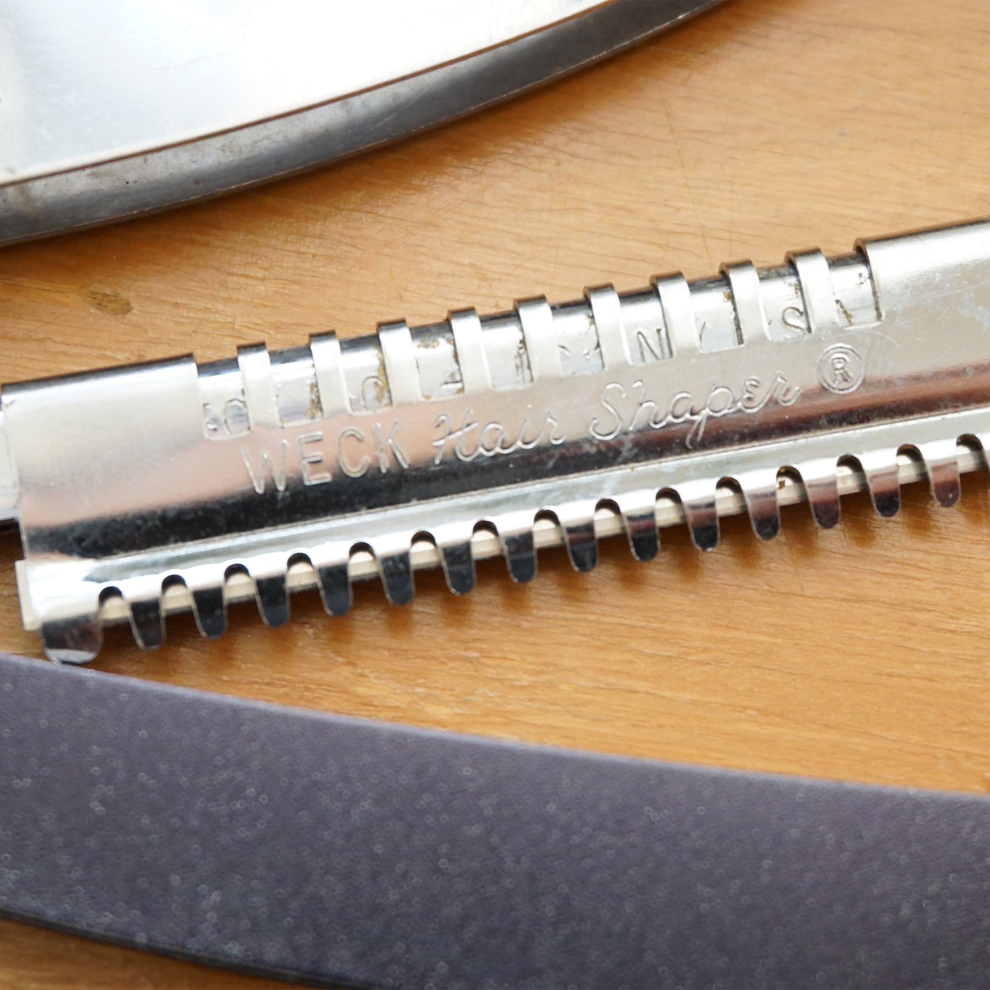 Vintage Metal Barber Hair Tools Set. FROMM Shaver and WECK Hair Shaper. Includes Original Razors.